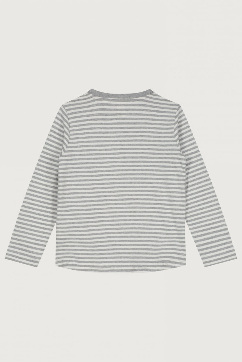 L/S T-Shirt | Grey Melange - Off White