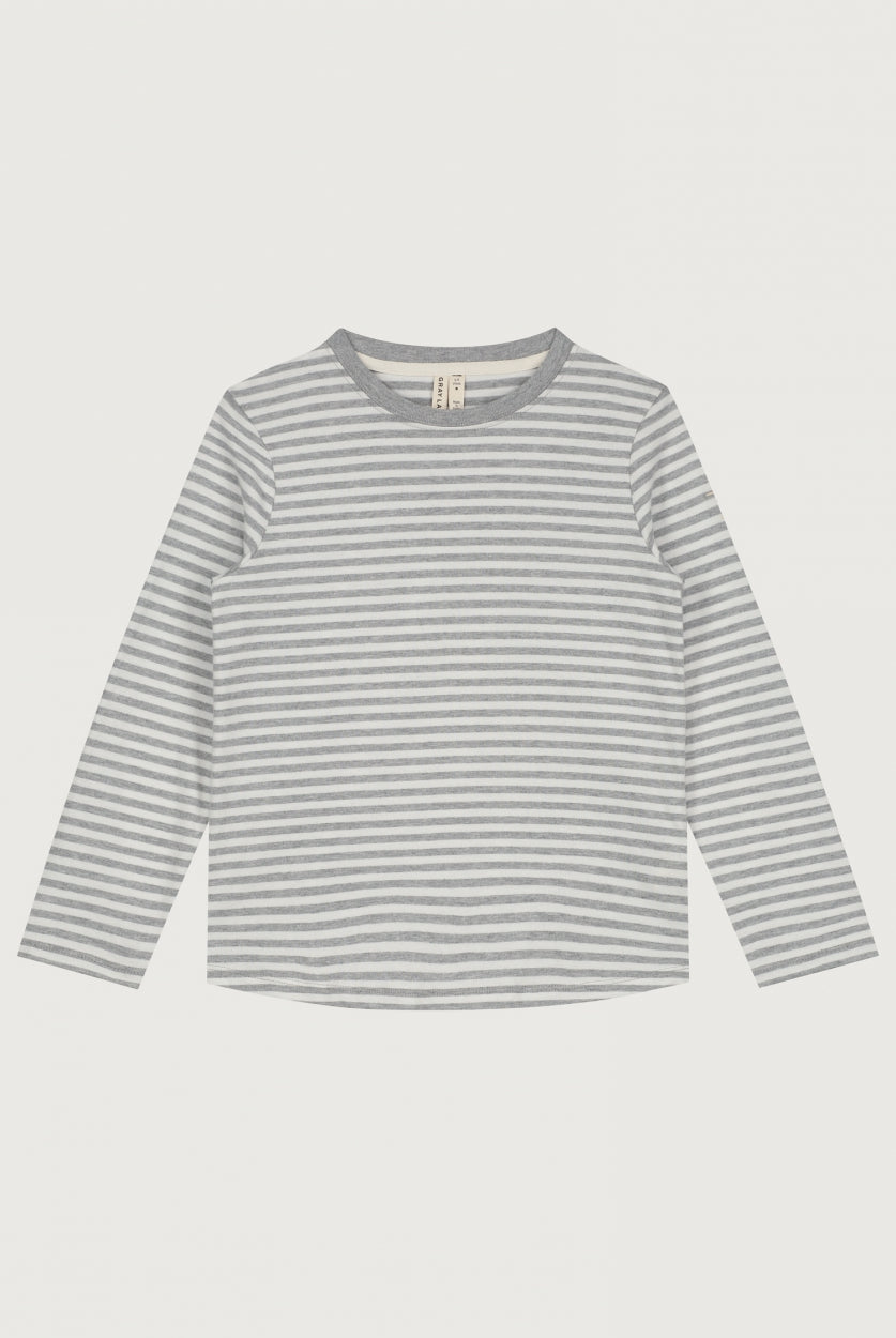 L/S T-Shirt | Grey Melange - Off White