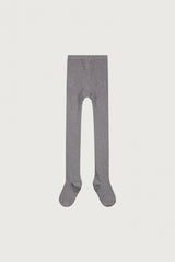 Ribbed Tights | Gray Melange