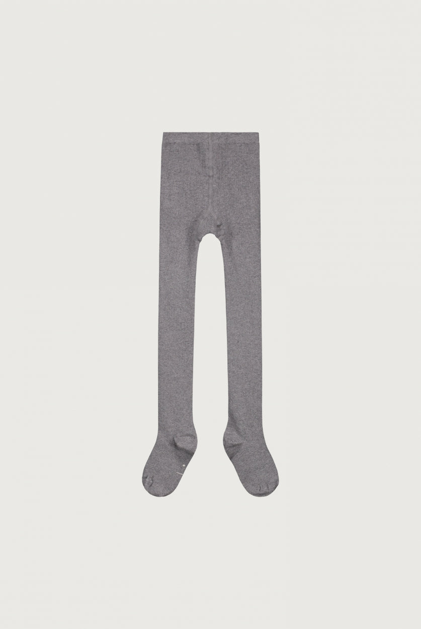 Ribbed Tights | Gray Melange