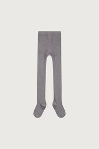 Ribbed Tights | Grey Melange