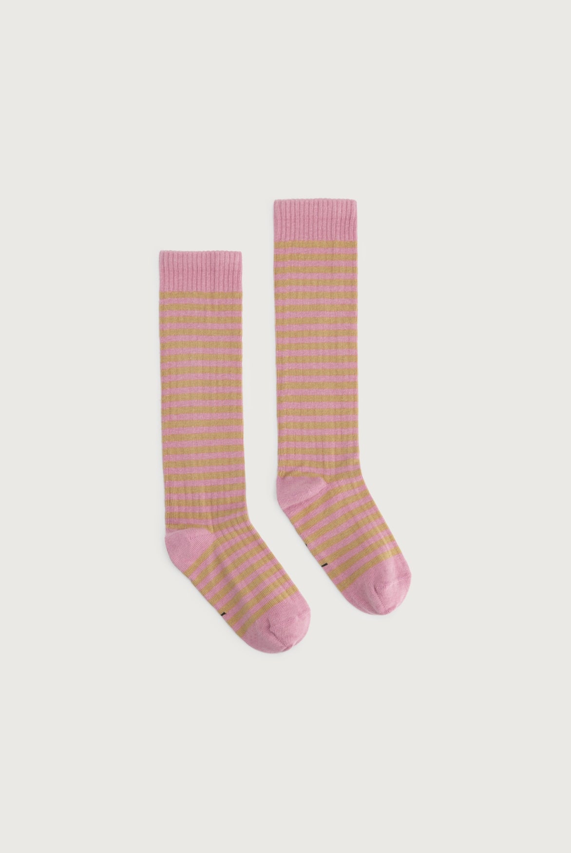 Long Ribbed Socks | Bubblegum - Cookie