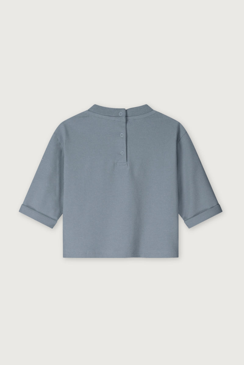 Baby L/S Pocket Tee | Stone Gray