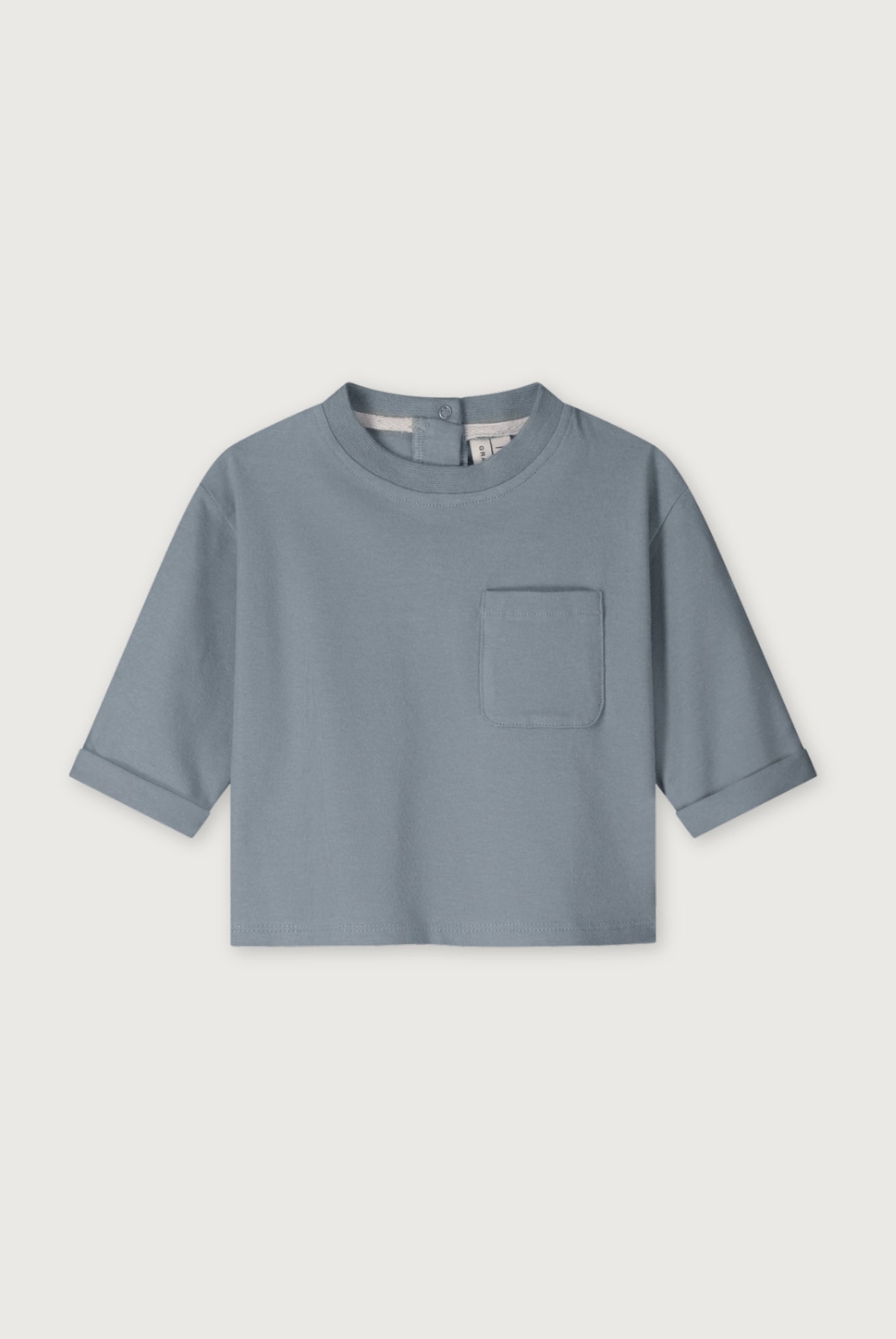 Baby L/S Pocket Tee | Stone Gray
