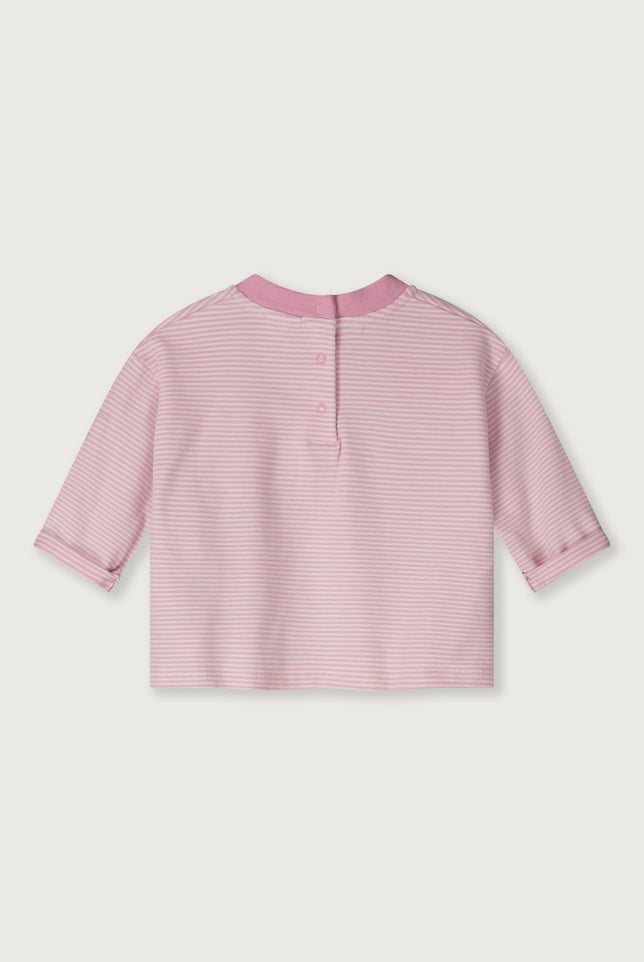Baby L/S Pocket Tee | Bubblegum - Cream
