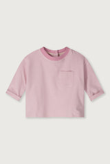 Baby L/S Pocket Tee | Bubblegum - Cream