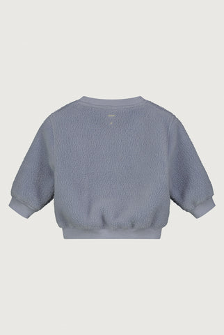 POP Baby Teddy Dropped Shoulder Sweater | Stone Grey