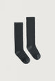 Long Ribbed Socks | Pirate Black