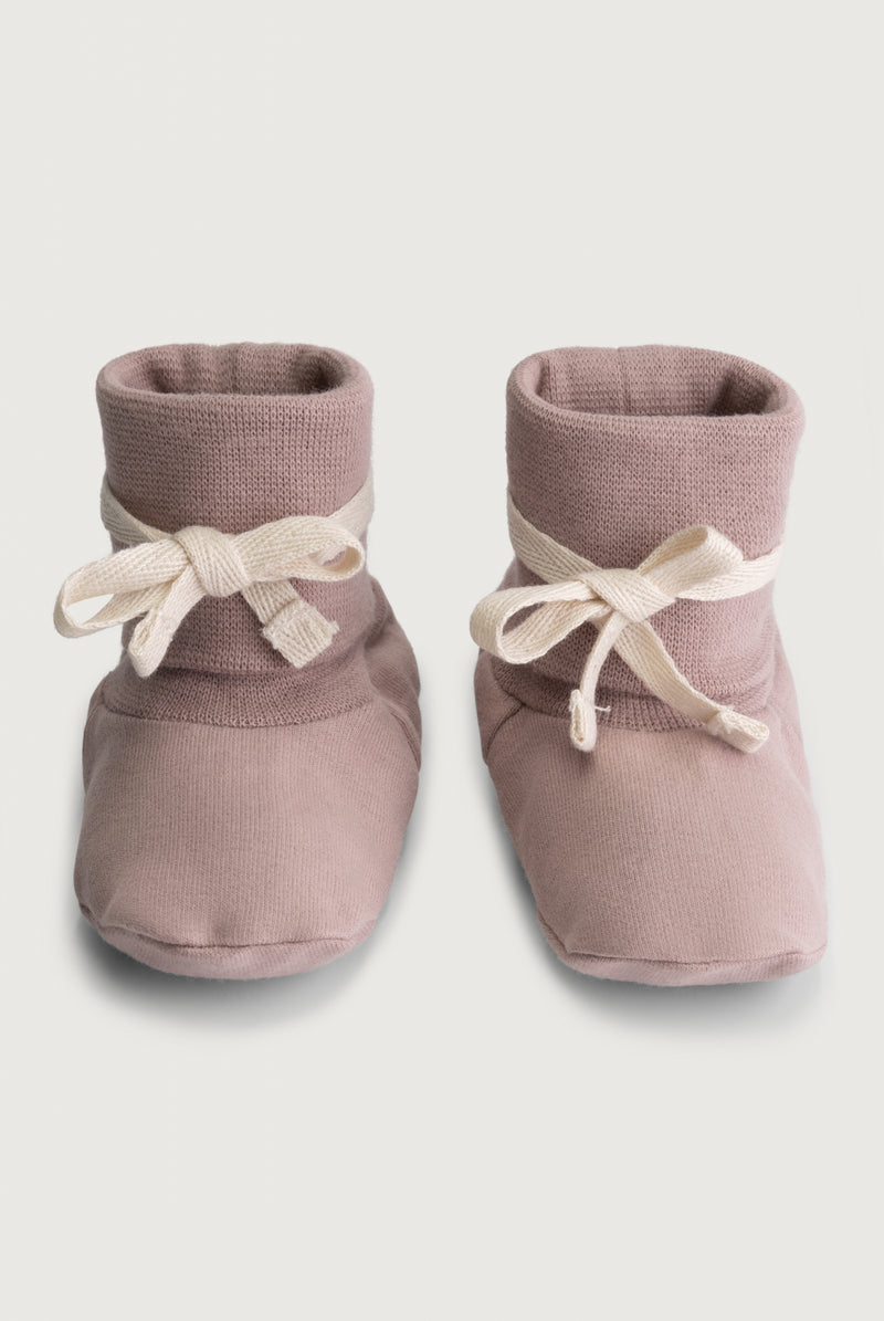 Baby Ribbed Booties | Berry