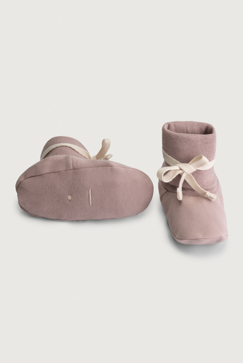Baby Ribbed Booties | Berry