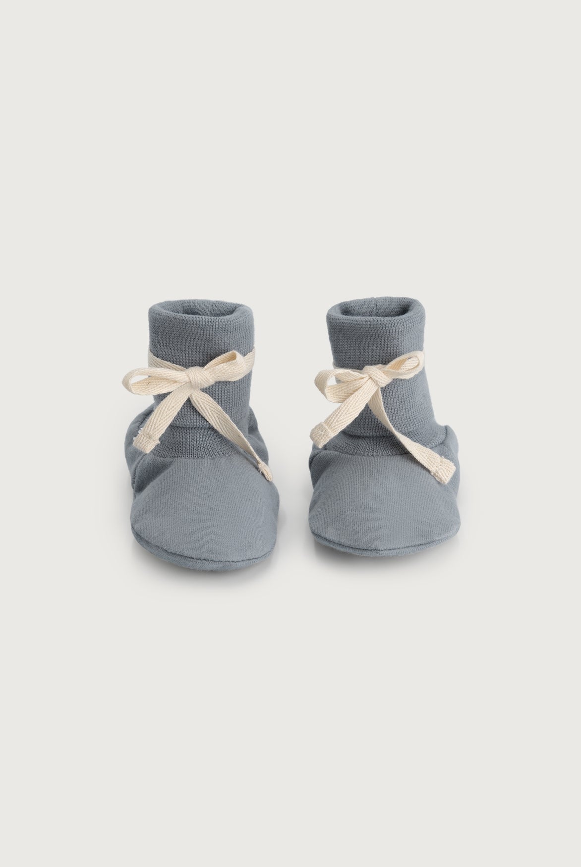 Baby Ribbed Booties | Stone Gray
