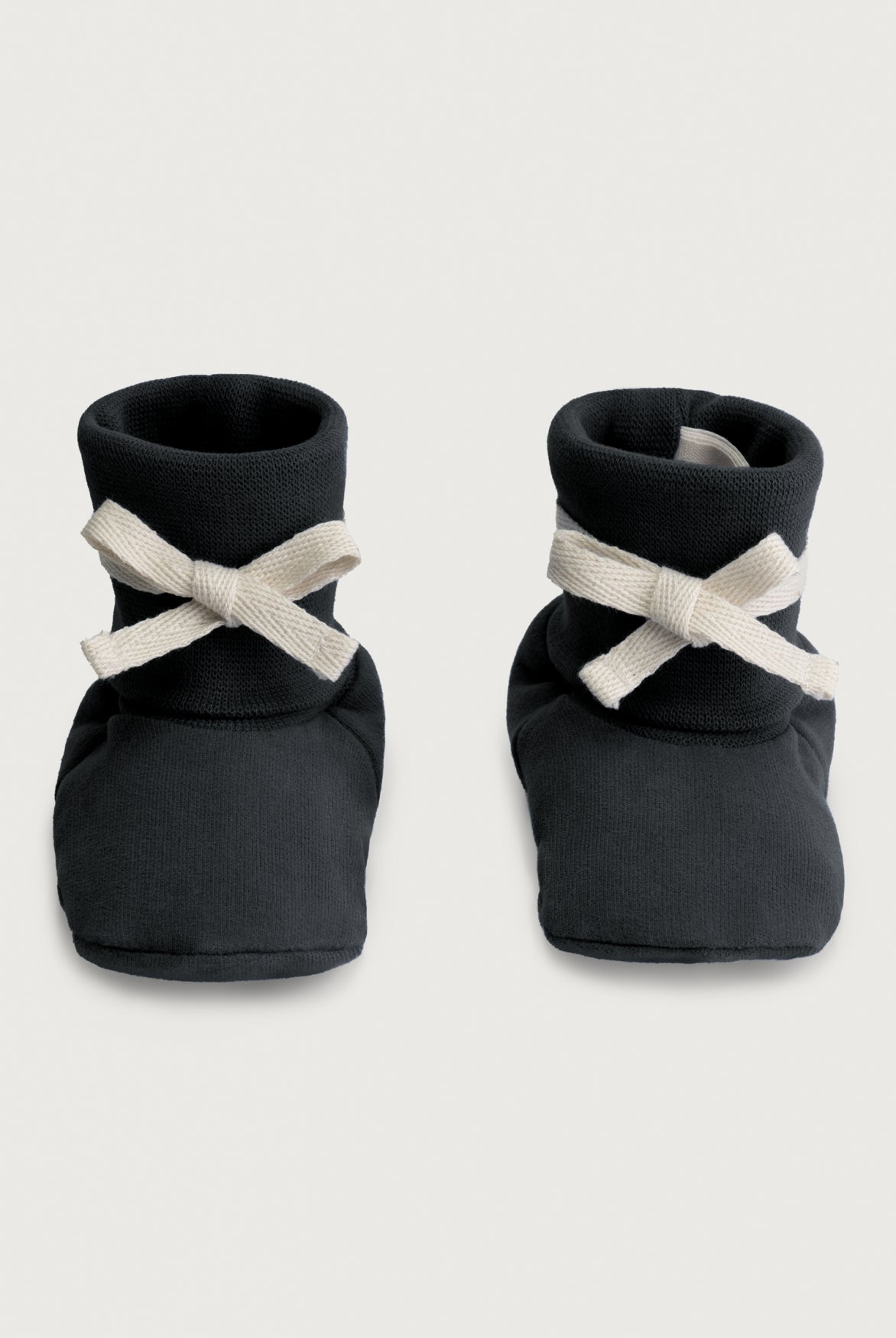 Baby Ribbed Booties | Pirate Black
