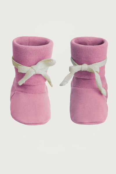 Baby Ribbed Booties | Bubblegum