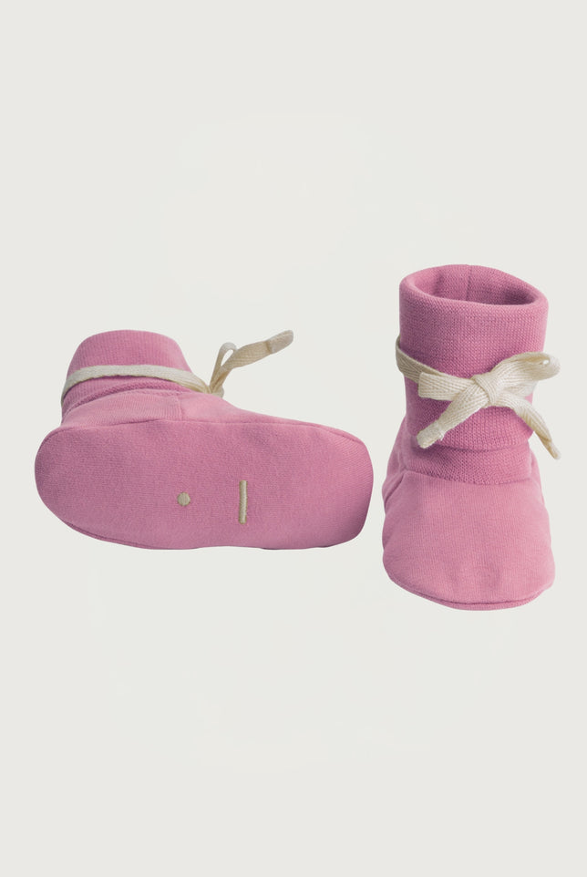 Baby Ribbed Booties | Bubblegum