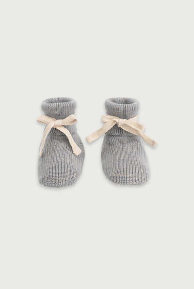 Gestrickte Babyschuhe | Gray Melange