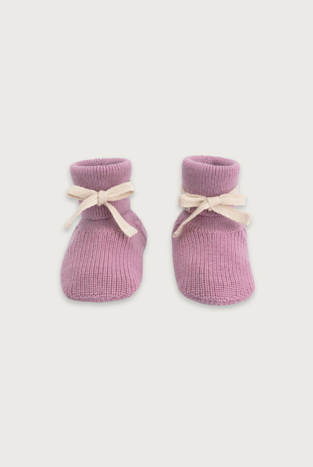 Baby Knitted Booties | Bubblegum