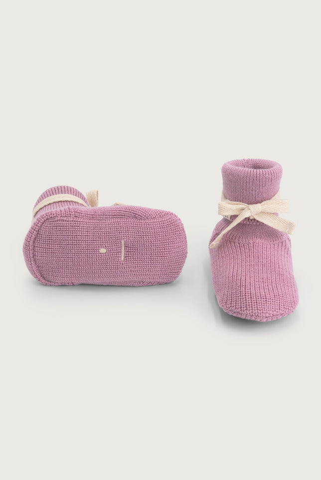 Baby Knitted Booties | Bubblegum