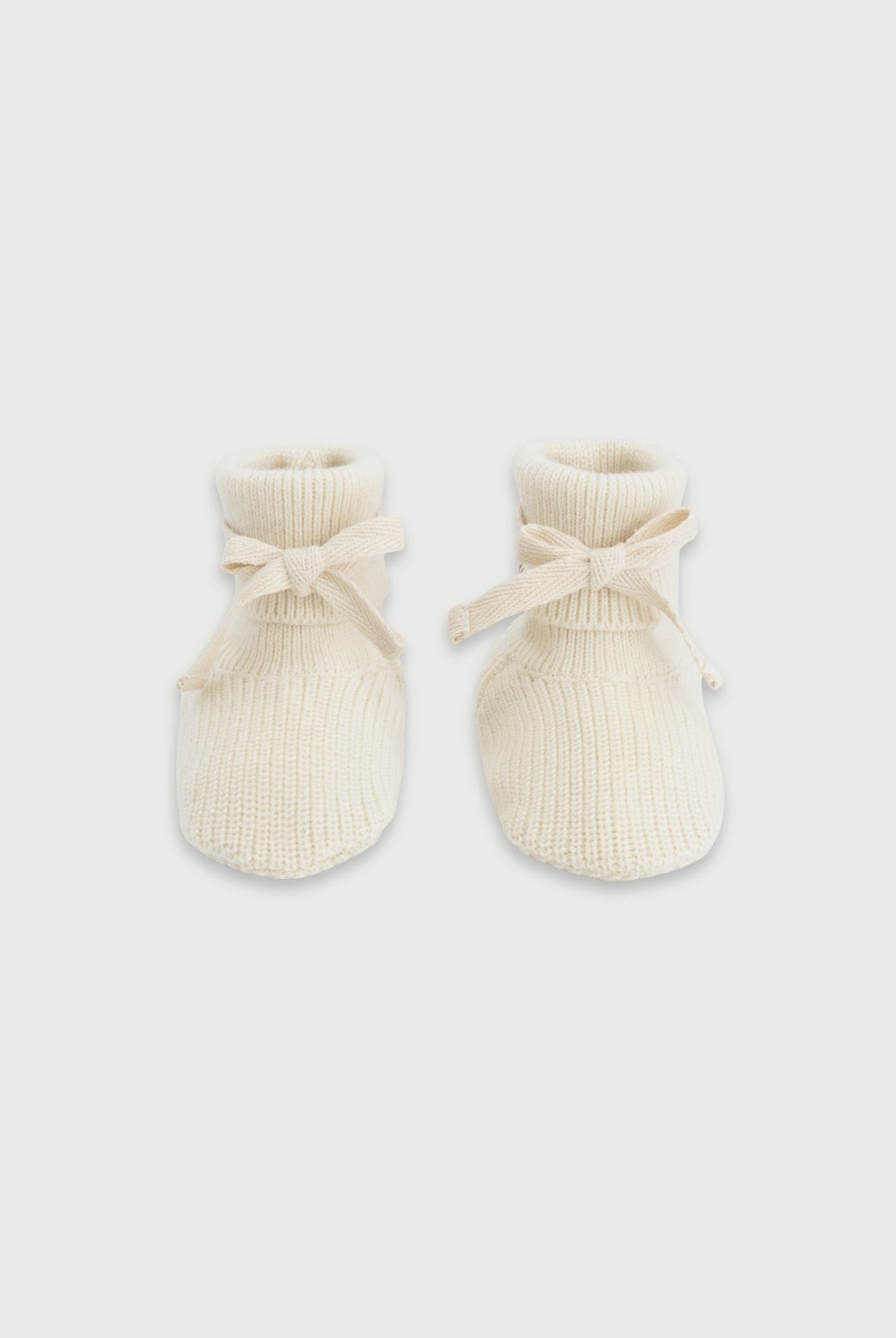 Baby Knitted Booties | Cream