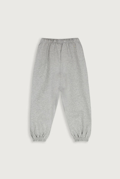 Logo Track Pants | Gray Melange - Bright Melon
