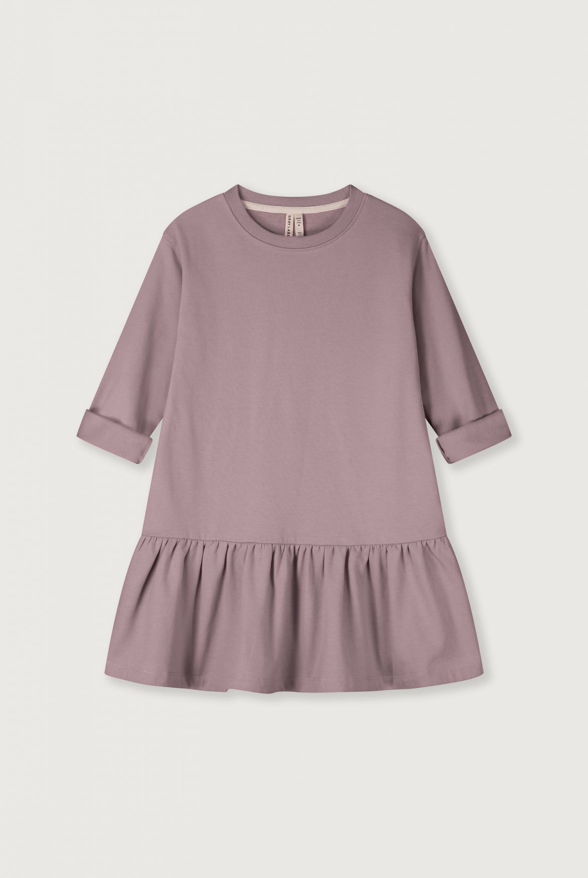 Langarmkleid mit Rüsche | Berry