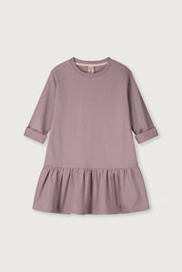 Langarmkleid mit Rüsche | Berry