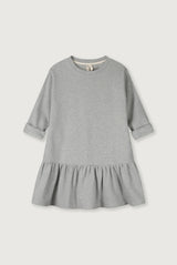 Langarmkleid mit Rüsche | Gray Melange