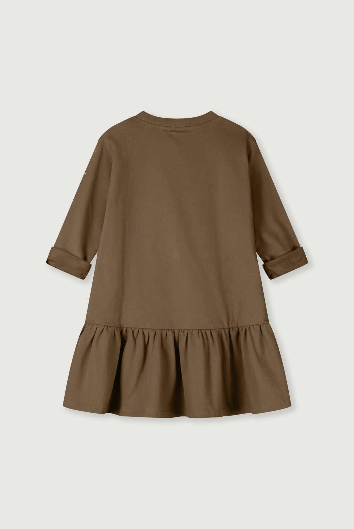 Langarmkleid mit Rüsche | Woody