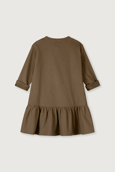 Langarmkleid mit Rüsche | Woody