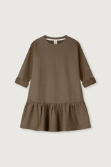 L/S Frill Dress GOTS | Woody