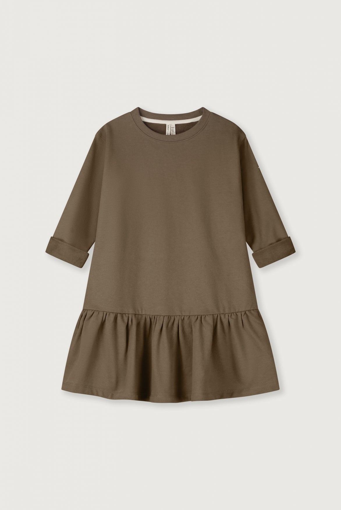 L/S Frill Dress GOTS | Woody