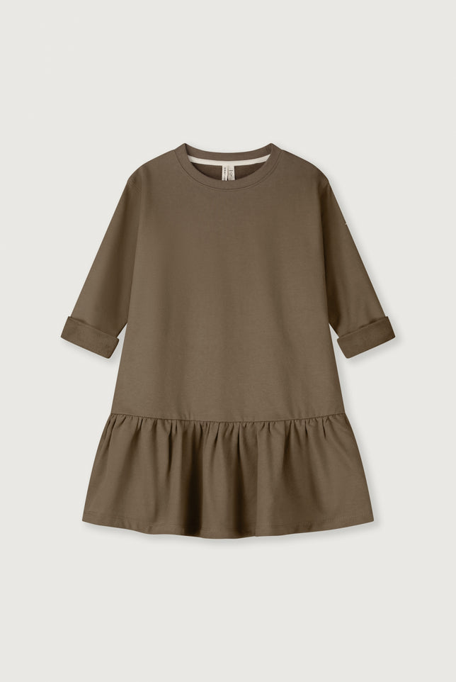 L/S Frill Dress GOTS | Woody