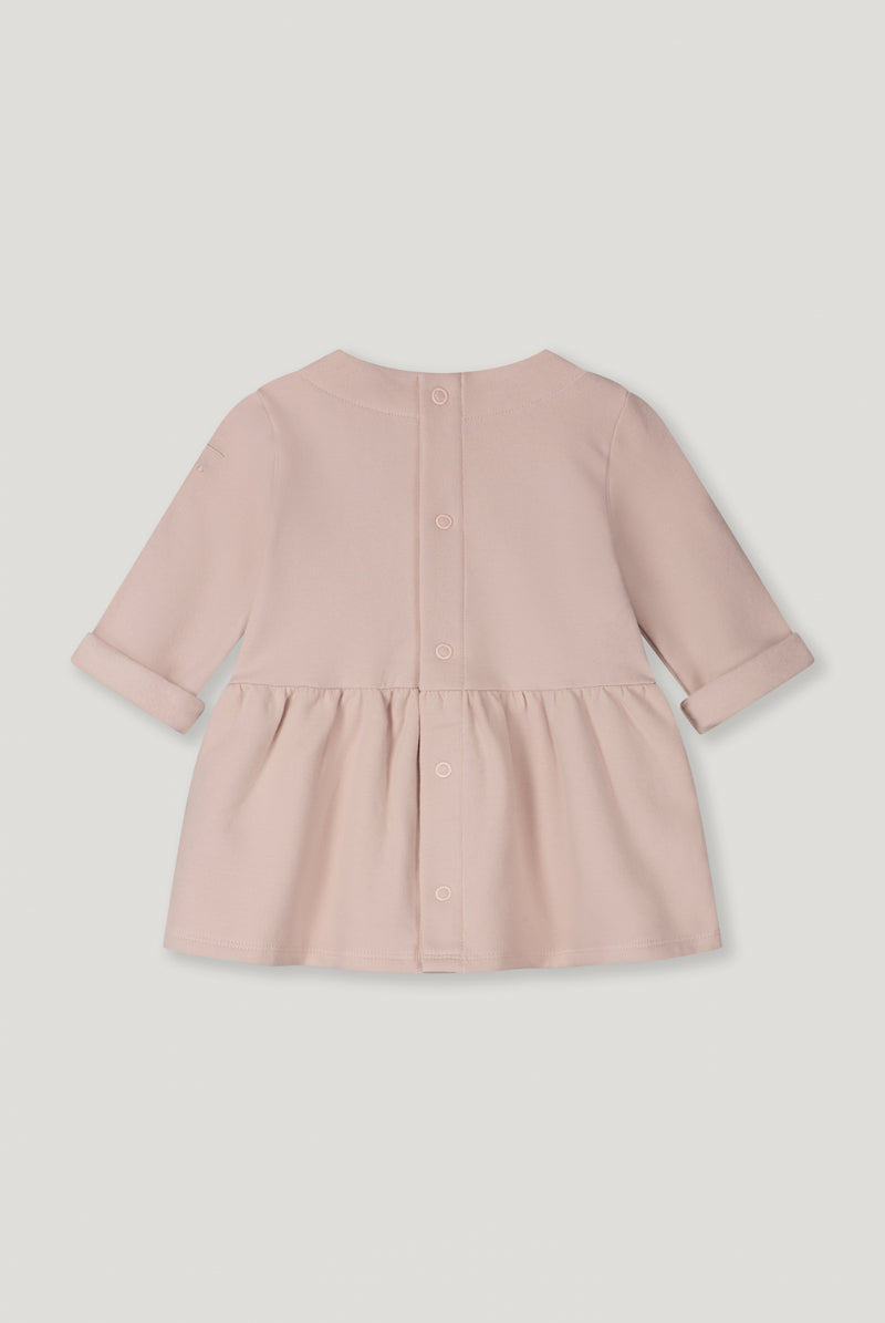 Baby Dress w/ Snaps GOTS | Faded Pink