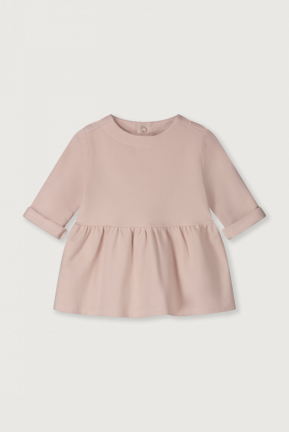Baby Dress w/ Snaps GOTS | Faded Pink