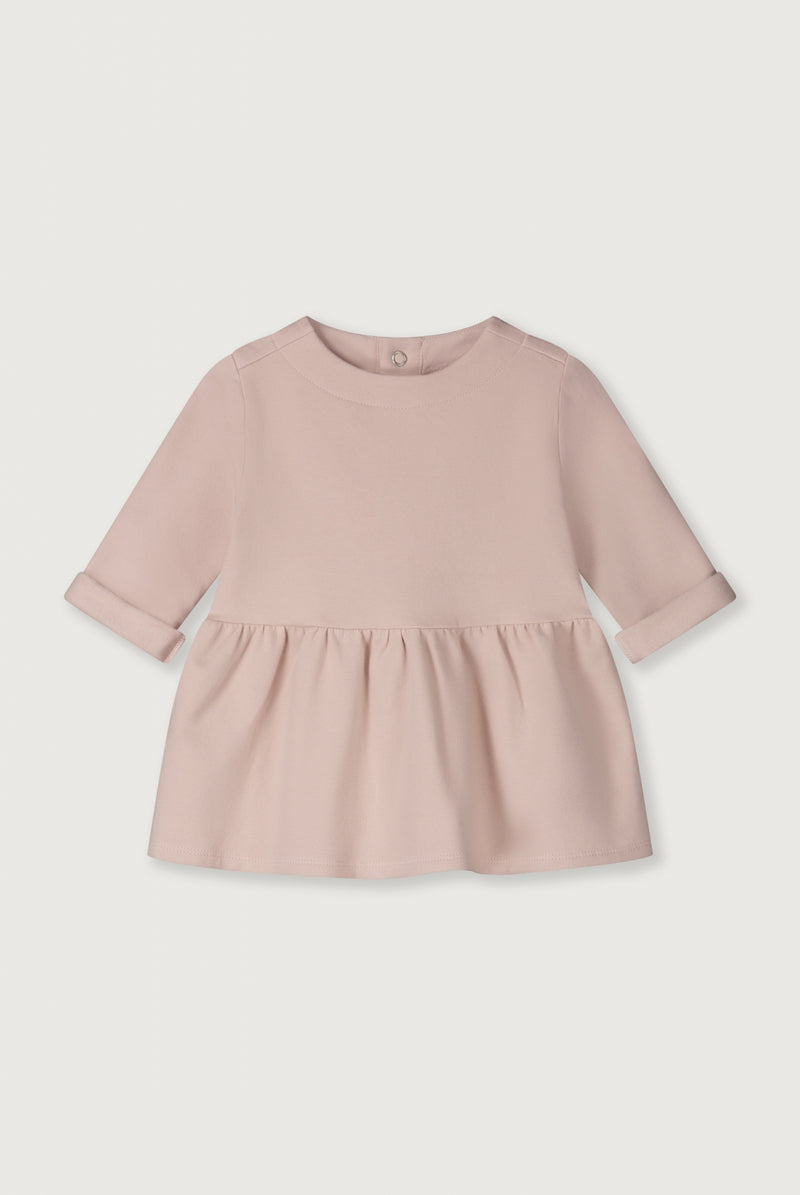 Baby Dress w/ Snaps GOTS | Faded Pink