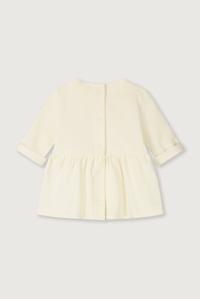 Baby Dress with Snaps | Cream