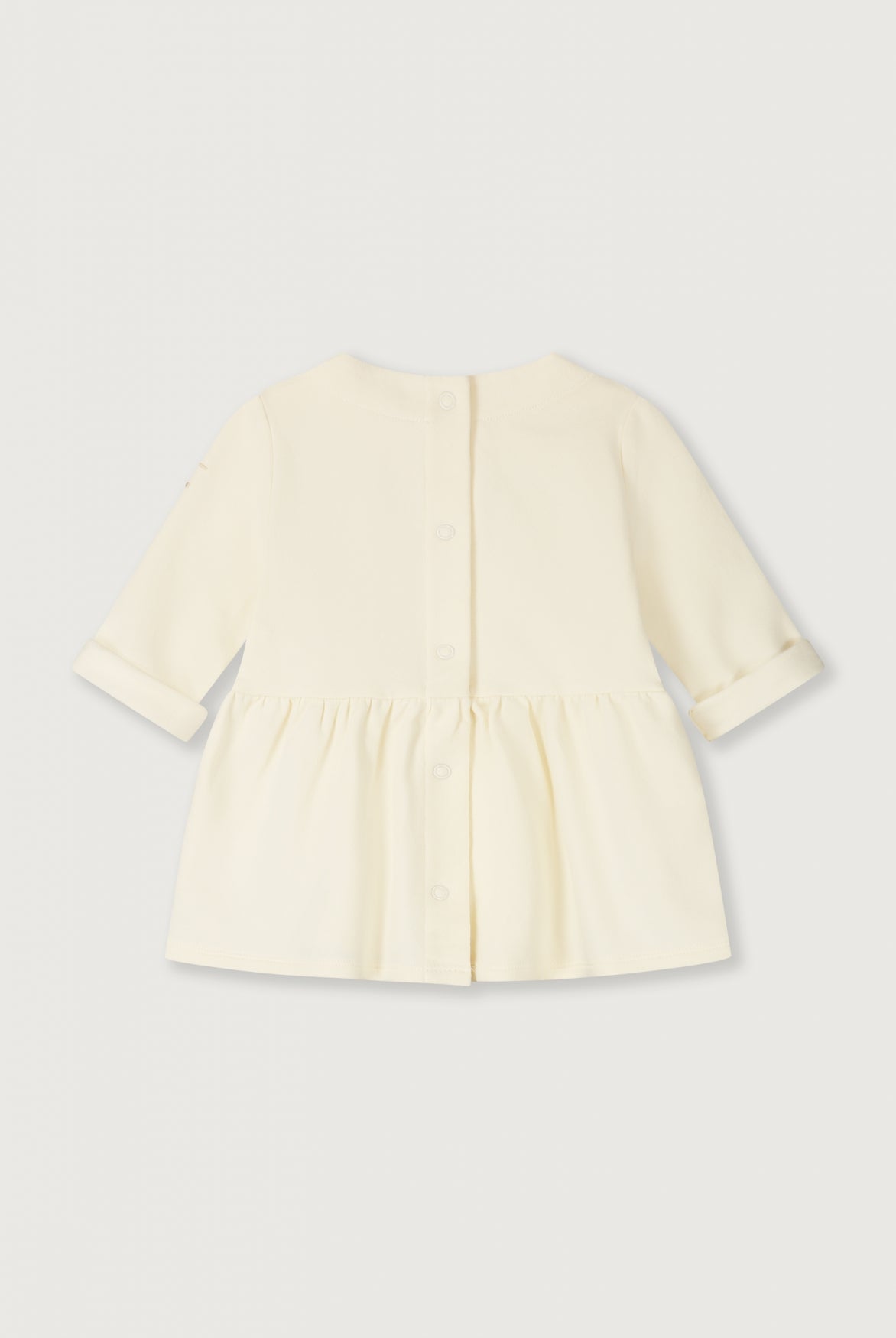 Baby Dress w/ Snaps GOTS | Cream