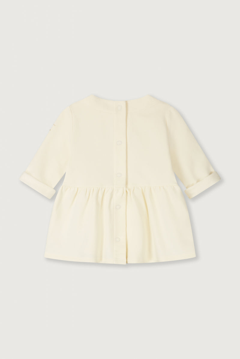 Baby Dress w/ Snaps GOTS | Cream