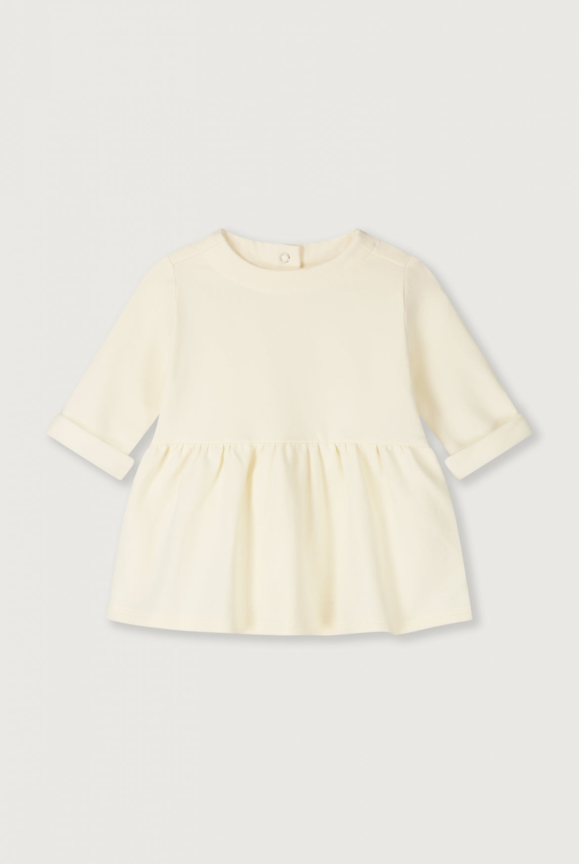 Baby Dress with Snaps | Cream