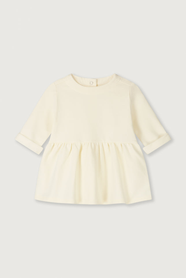Baby Dress with Snaps | Cream