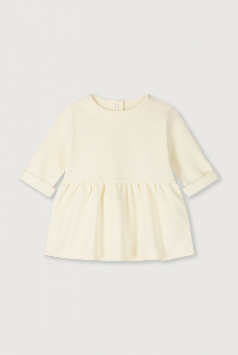 Baby Dress w/ Snaps GOTS | Cream