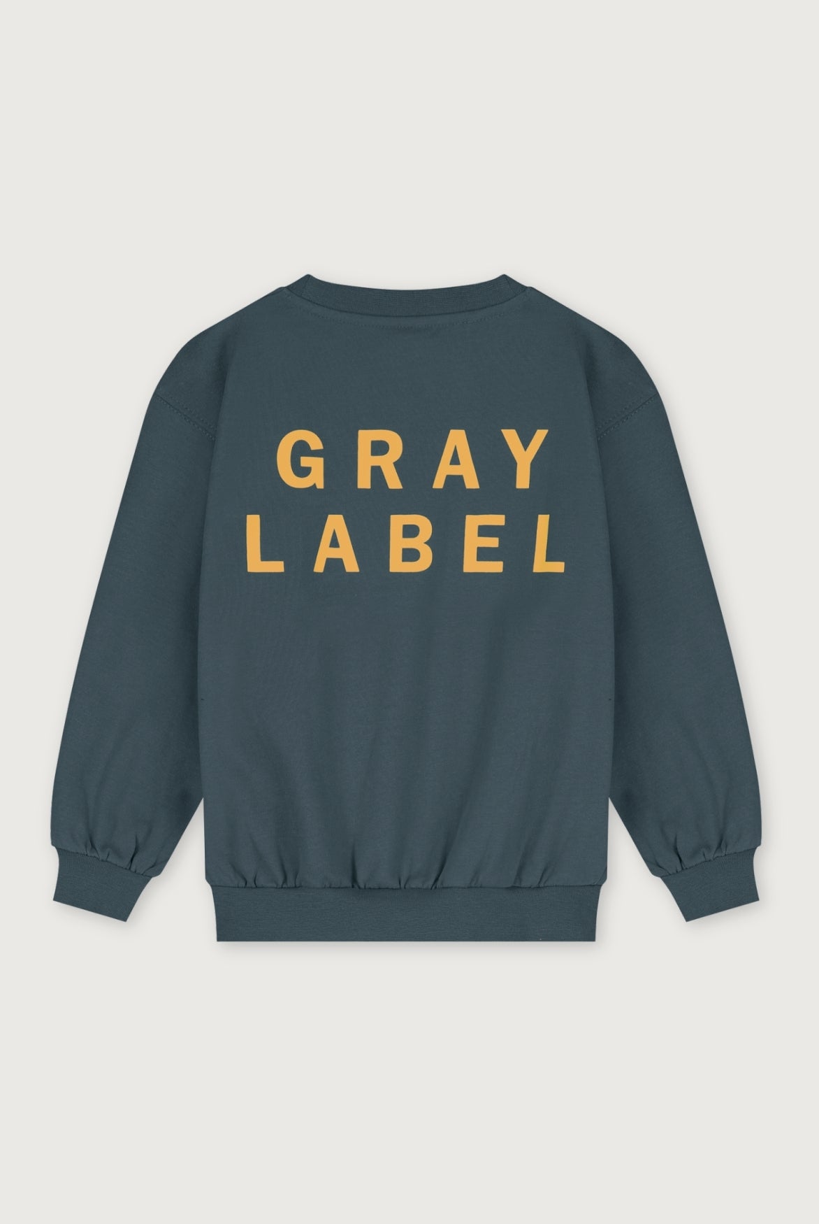 Logo Dropped Shoulder Sweater | Blue Gray - Bright Cookie