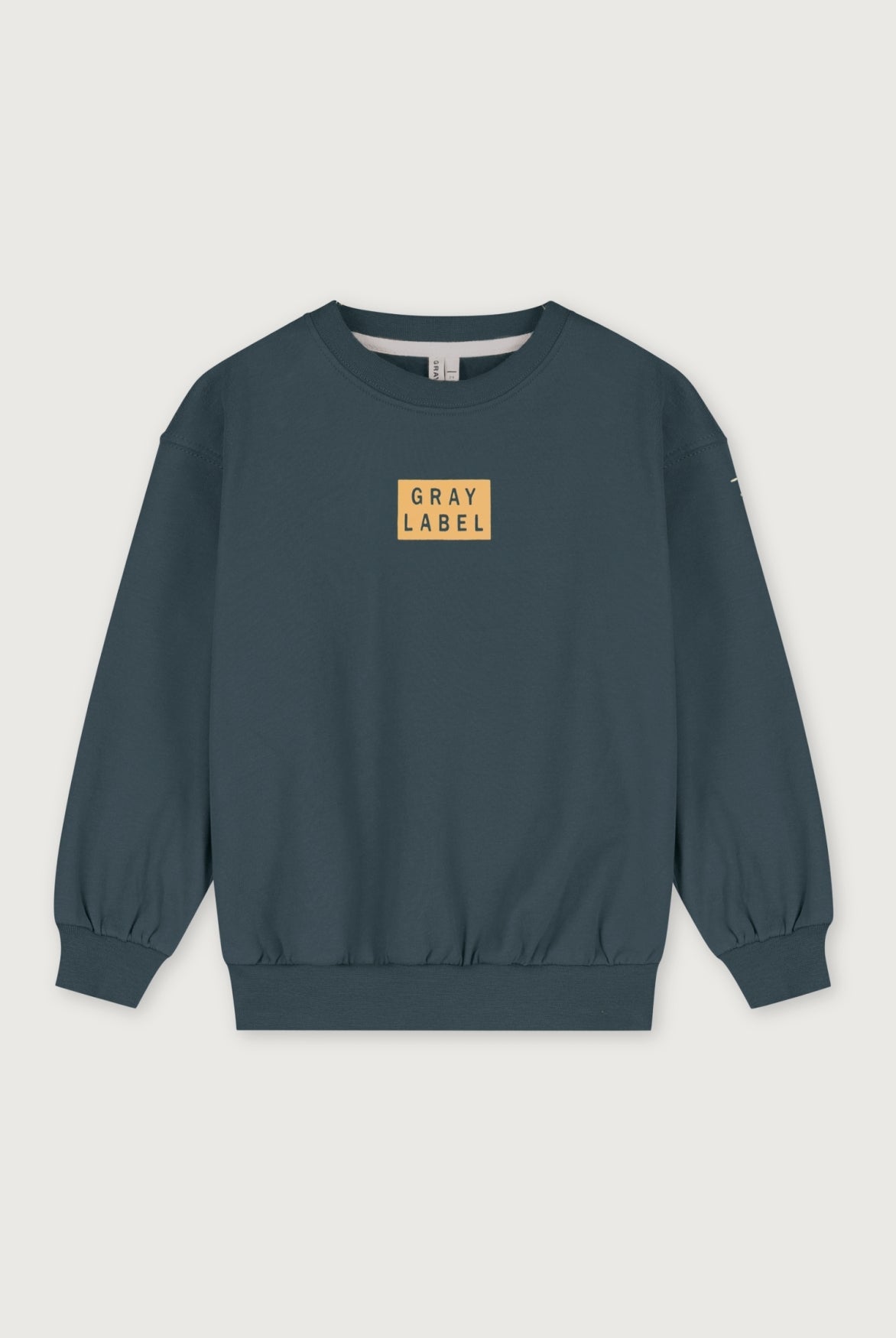 Logo Dropped Shoulder Sweater | Blue Gray - Bright Cookie