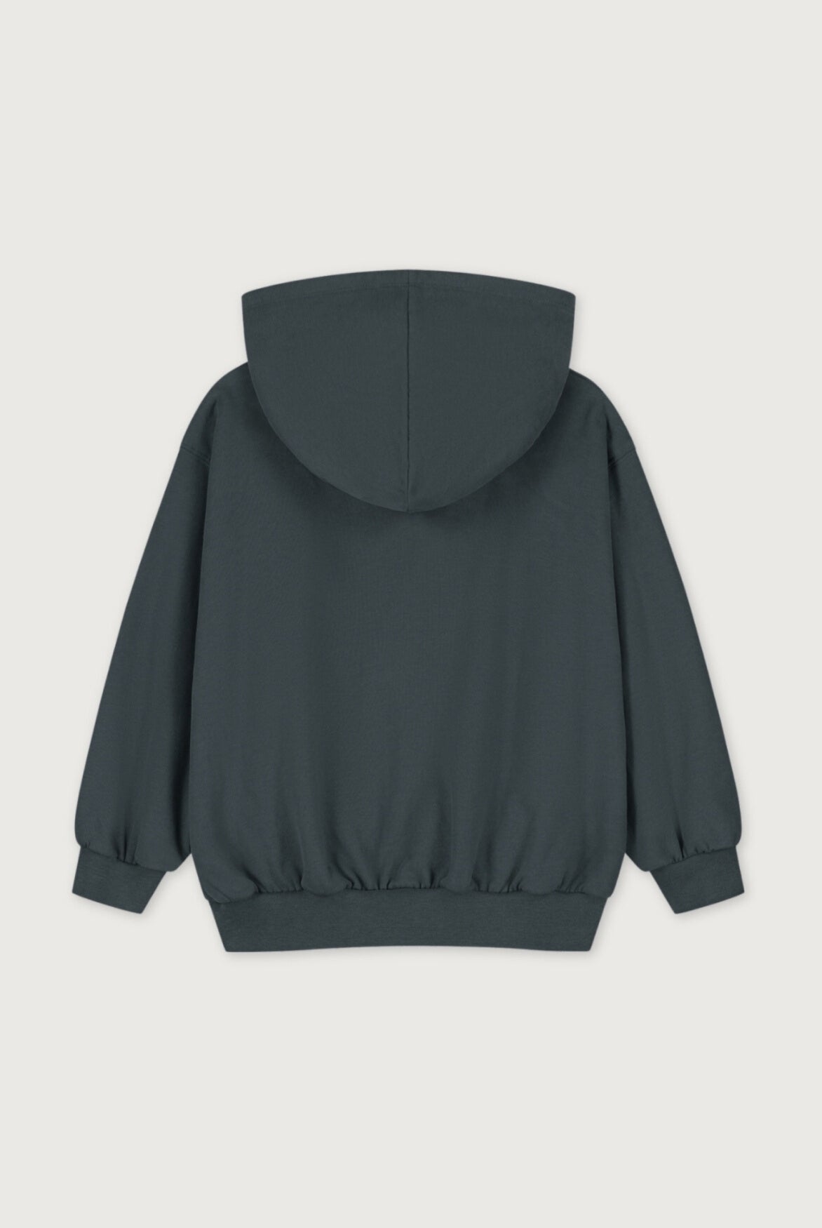 Logo Hooded Cardigan with Zip | Blue Gray - Bright Cookie