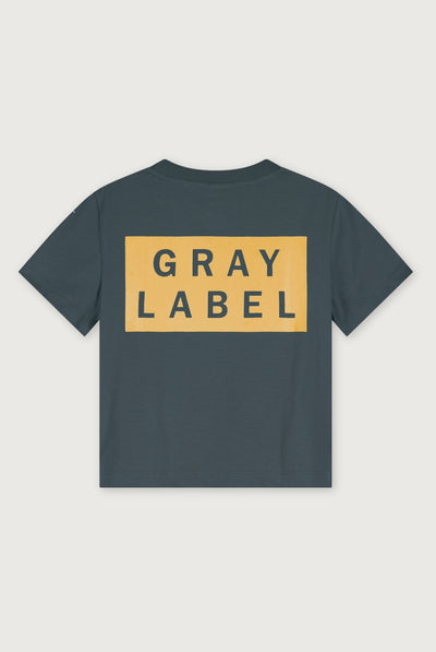 Logo Oversized Tee | Blue Gray - Bright Cookie