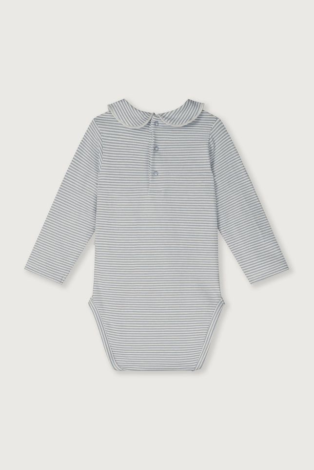 Baby Collar Onesie | Stone Gray - Cream