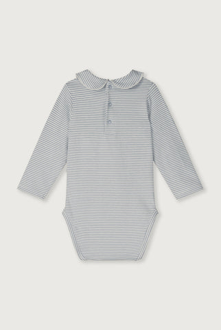 Baby Collar Onesie | Stone Gray - Cream