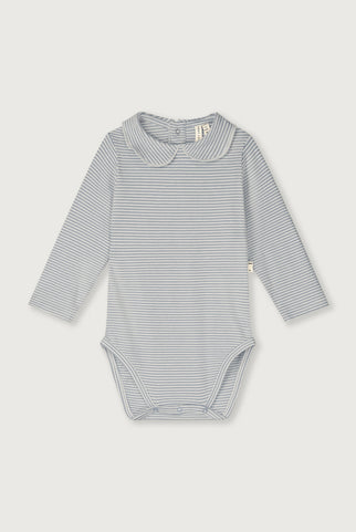 Baby Collar Onesie | Stone Gray - Cream