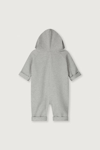 Baby-Overall mit Kapuze | Grey Melange