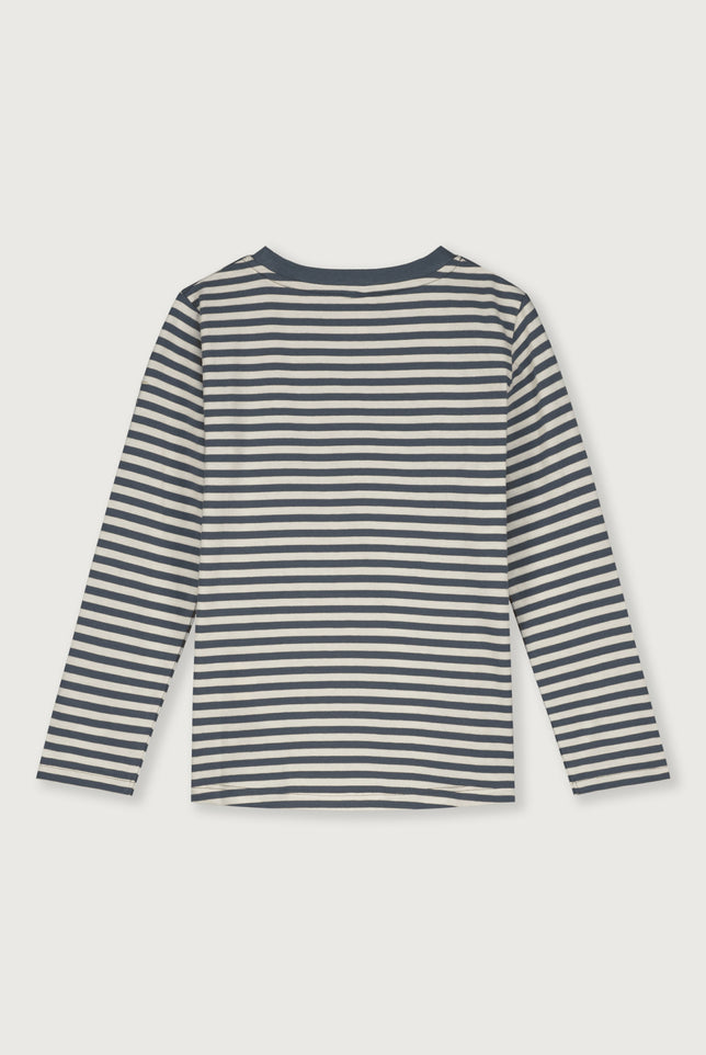 L/S T-Shirt | Blue Gray - Cream