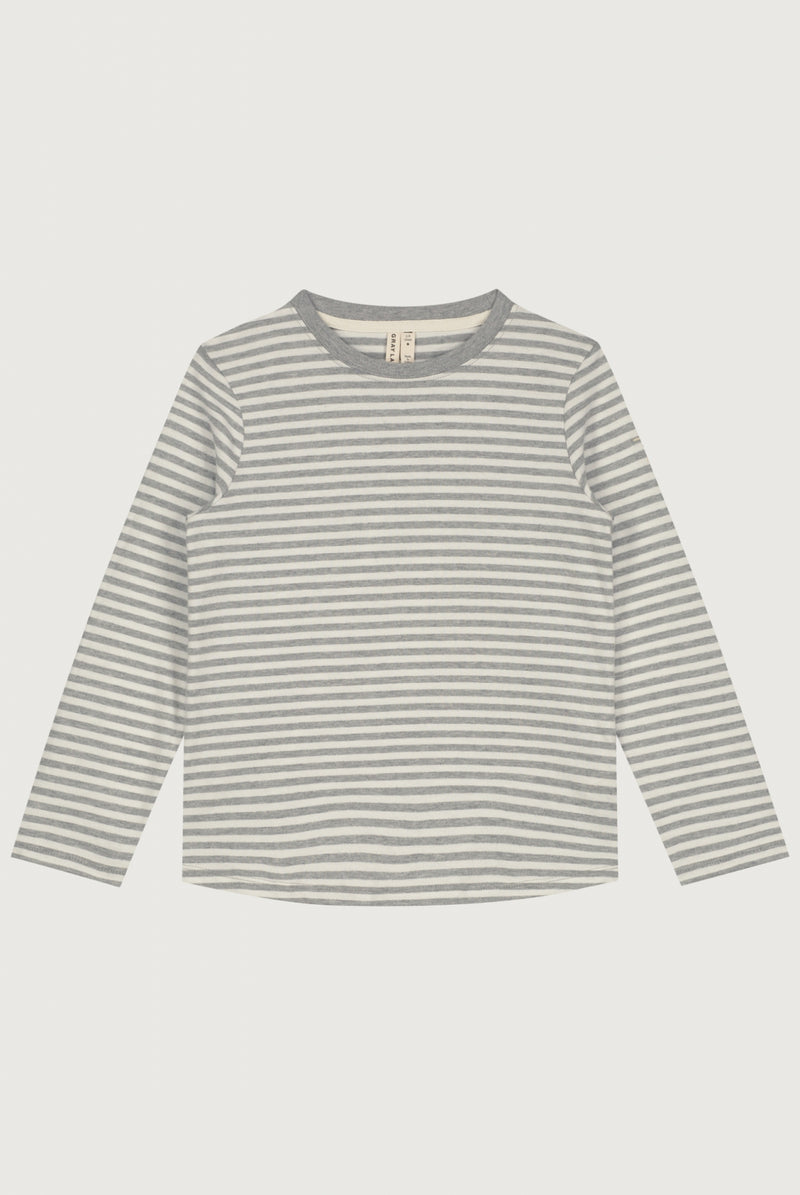 L/S Tee | Gray Melange - Cream